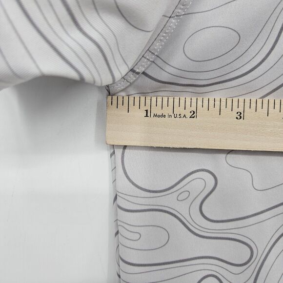 Greater Half GH Polo Shirt Mens Medium Topo White Performance Golf AOP UPF - Picture 7 of 10